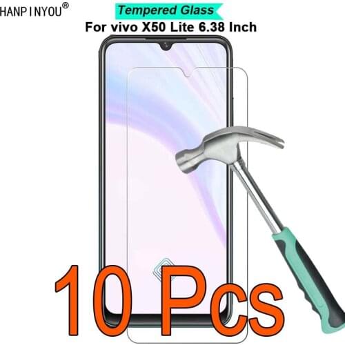 10 Pcs/Lot For vivo X50 Lite 6.38" 9H Hardness 2.5D Ultra-thin Toughened Tempered Glass Film Screen Protector Guard
