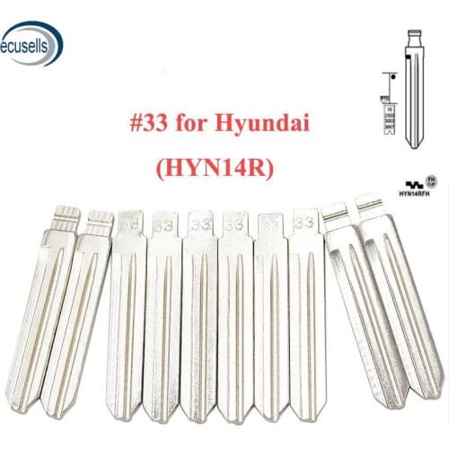 10pcs/lot, Universal Remotes Flip Blade 33# for KD Remote Key, HYN14RFH NO.33 Key Blade For Hyundai Accent