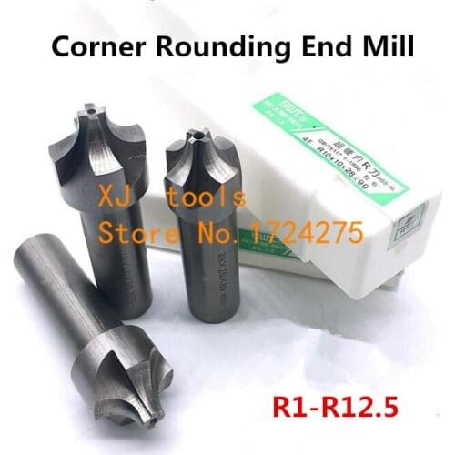 2/4Flute R1-R12.5mm HSS Corner Rounding End mills,Ball nosed End Mill concave Radius milling cutters (R2/R3/R4/R5/R6/R7/R8/R9)