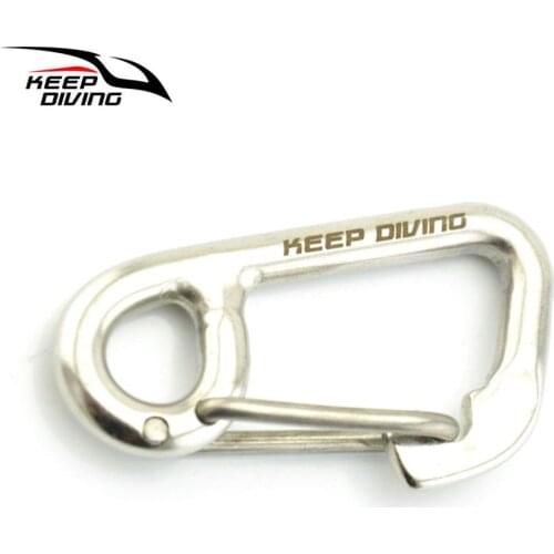 316 Stainless Steel Key Ring Simple Hook Safety Hook Diving Buckle Sport Buckle Multi-functional Keychains