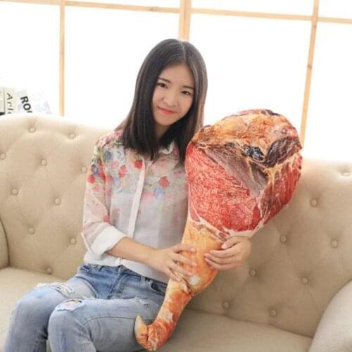 3D Simulation Ham Pillows Soft Pillow Siesta Plush Chair Seat Cushion Pillow Home Car Decor Shaped Decorative Pillows