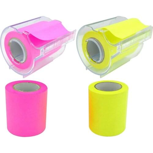 4A Roll Sticky Notes,Full Adhesive,Width x Length 2 x 315 Inches,Neon Yellow and Red,Self-Stick Notes,4A PSS 9-1 NYNRx2