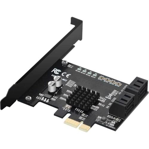 PCIE 2.0 x 1 to SATA 4 Port Adapter Card Marvell Chipset Without Raid for Ipfs Mining and Adding Sata 3.0 Devices