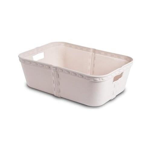 Household Plastic Finishing Storage Basket Bathroom Kitchen Bathroom Small Storage Basket Desktop Countertop Storage Basket