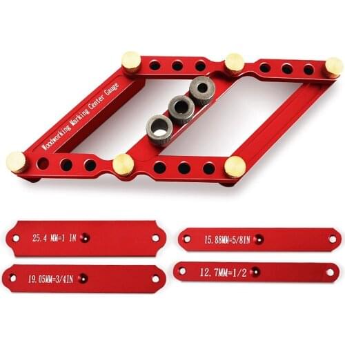 Woodworking Marking Center Gauge 6/8/10Mm Wood Dowel Hole Drilling Guide Woodworking Positioner Locator Tool