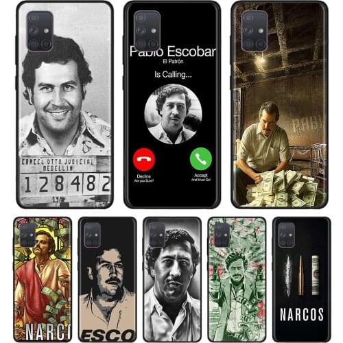 Phone Case for Samsung Galaxy A51 A71 A21s A11 A31 A41 A50 A70 A10 A20 A30 A40 Cover Narcos Pablo escobar Black Soft Cases
