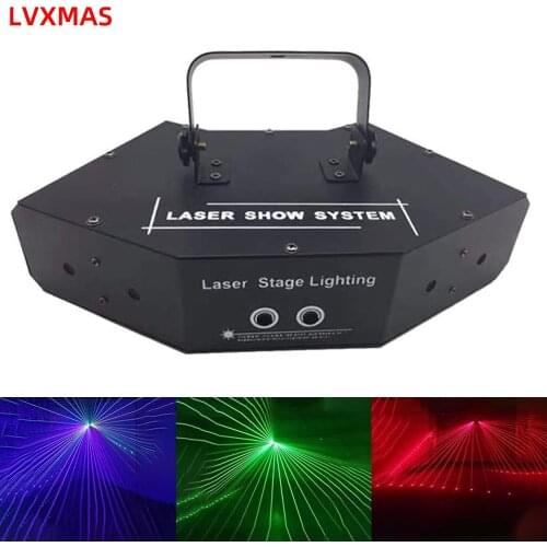 Disco LED Laser Light Rgb Full Color Beam Light Dmx Laser Image Lines Beam Scans DJ Bar Xmas Home Party Effect Lighting Light