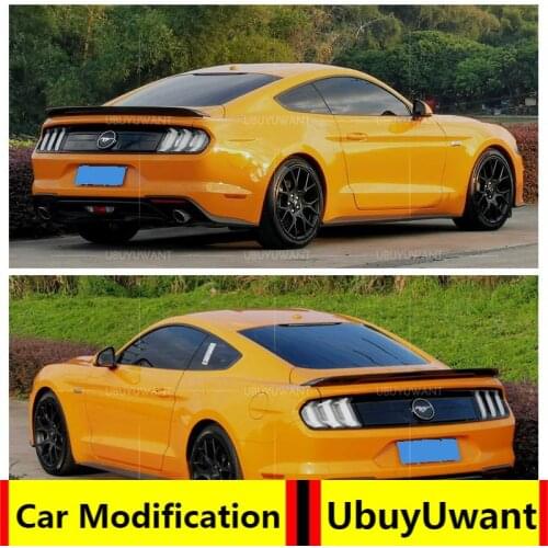 For Ford Mustang 2015 2016 2017 2018 Lip Spoiler ABS Plastic Primer Color Car Tail Wing Decoration Rear Trunk Spoiler