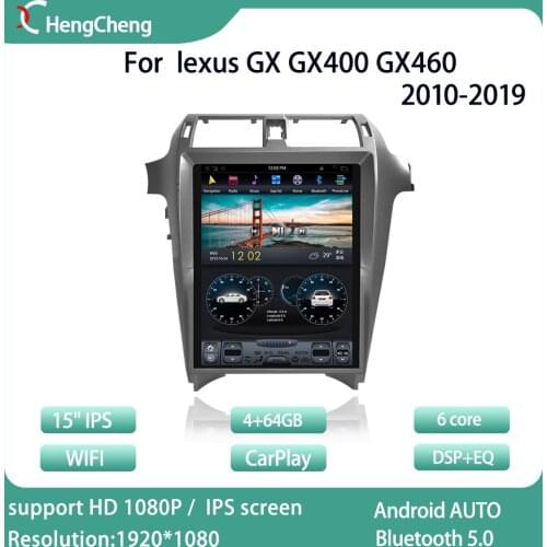 For 2010-2019 lexus GX GX400 GX460 intelligent multimedia video player GX400 GX460 radio GPS 4G navigation PX6 Tesla style