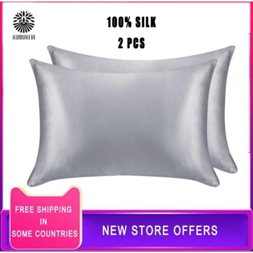 19 Momme 1 Pair Double-Sided 100% Mulberry Silk Pillowcase With Hidden Zipper Nature Pillow Case For Healthy Standard Queen King