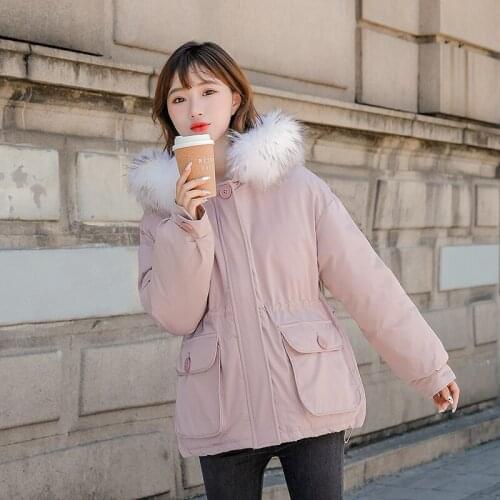 ISENMAL Coats Women Winter 2021 New Style To Overcome Womens Mid-Length Plus Velvet Thick Cotton Clothing Temperament Jacket