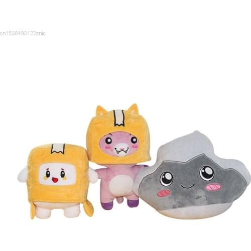 Kawaii Lankyboxed Plush Doll Lanky Boxed Foxy And Boxy Plushie Pillow Cartoon Robot Soft Stuffed Toys Birthday Gift For Children