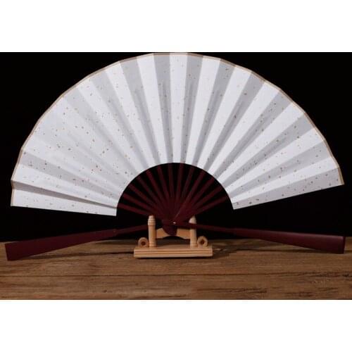 Chinese Brush Calligraphy Creation Xuan Paper Fan 4pcs/lot Classical Blank Xuan Paper Folding Fan for Ink Painting Art Supply