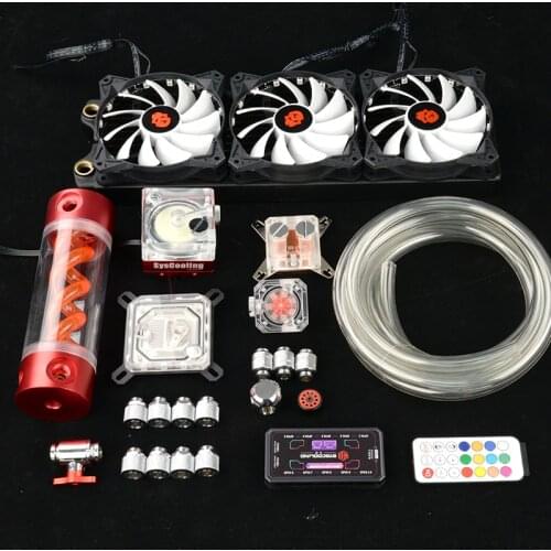 SYSCOOLING Gaming Computer Water Cooling Kit DIY Parts CPU GPU liquid cooling kit with RGB