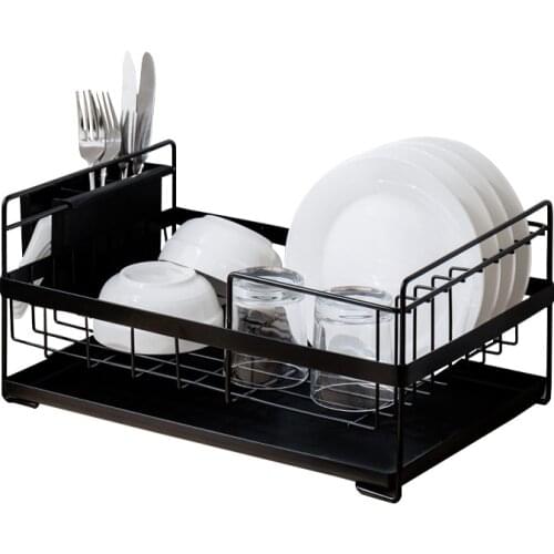 Kitchen Storage Organizer Dish Drainer Drying Rack Kitchen Sink Holder Tray For Plates Bowl Cup Tableware