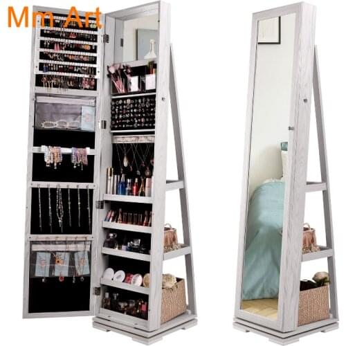 KingYee Living room furniture Full-length mirror jewelry storage cabinet household full-length mirror wall-mounted fitting mod