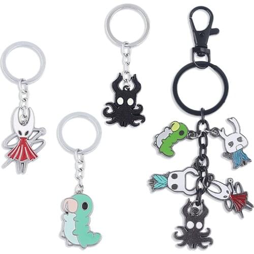 New Hollow Knight Silksong Key Holder Hornet Grub Shadow Octopus Keychain for Women Men Bag Car Keyring llaveros Jewelry