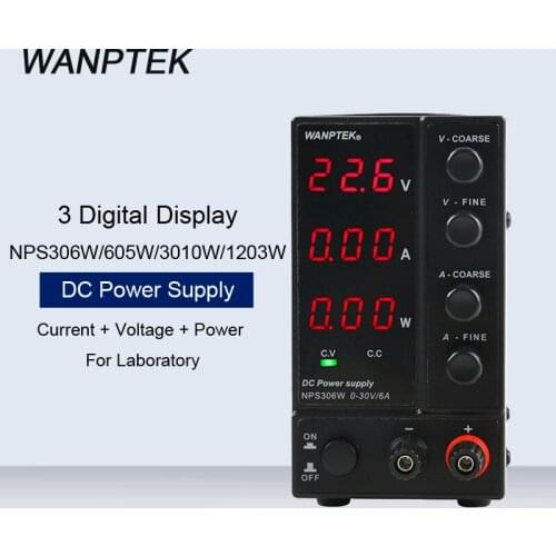 NPS306W/605W/3010W/1203W 3 Digital Display Mini Switching Regulated Power Supply Laboratory Adjustable Test DC Power Supply