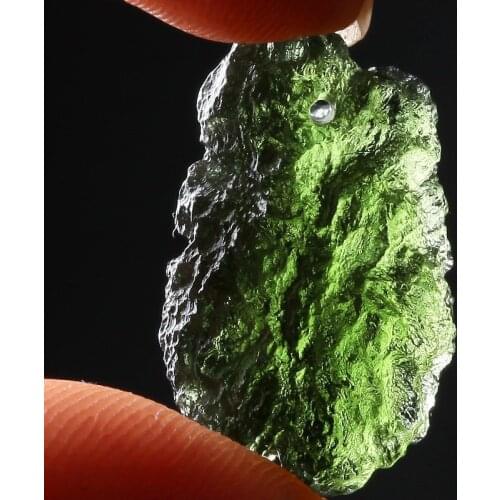 Charming 100% Natural AAAA 1pcs Green Moldavite Czech Meteorite Impact Glass Natural Rough Stone Crystal Energy Stone