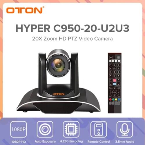 Oton Hyper C950-20-U2U3 Remote Wireless Control 20X Digital HD USB PTZ Video Conference Live Streaming Camera