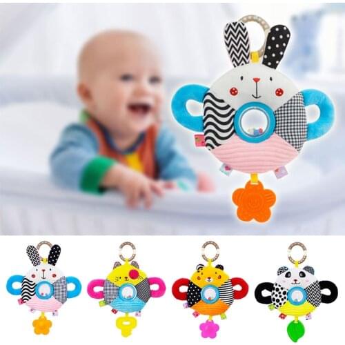 Lovely Infant Baby Play Soft Baby Toys Funny Animal Bed & Toy Stroller Set Hanging Bell Rattle Toys Bobo Ball Rattle Toys