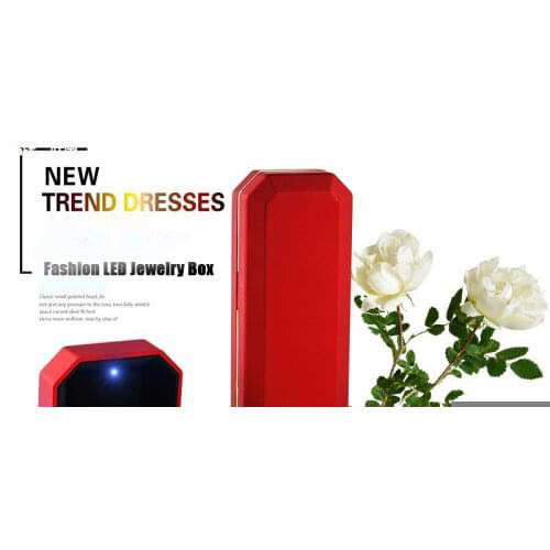 Luxury wholesale LED pendant gift box jewelry wedding necklace display case