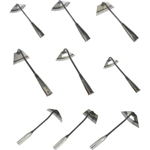 Manganese Steel Hollow Hoe Handheld Weeding Rake Garden Edger Weeder Garden Tool Traditional Steel Quenching Forging