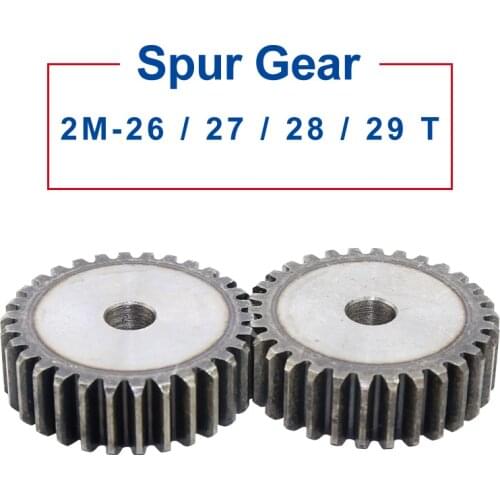 1 Piece 2M Gear 26/27/28/29 T Process Hole12 mm Gear Wheel Low Carbon Steel Material High Quality pinion gear Total Height 20mm