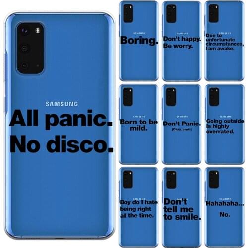 English Quotes All panic No disco Case For Samsung Galaxy S20 Ultra S8 S9 S10 S20 Plus S10 5G S10E Silicone Phone Cover
