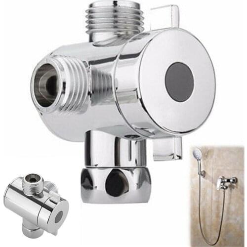 Universal Three Way T-adapter Valve For Toilet Bidet Shower Head Diverter Valve shower faucet quick opening water distributor