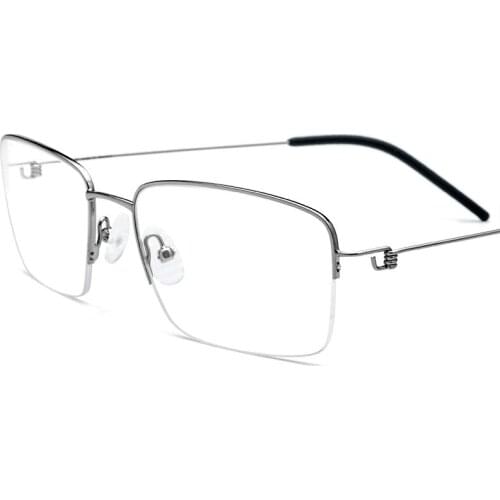 Viodream Stainless Steel Ultra light Half Glasses Frame Optical Prescription Frames Without Screw New Type Eyeglass Frames