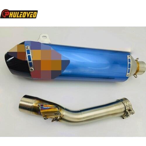 Stainless Steel for Yamaha YZF250 YZ250FX 2016-2020 Motorcycle Exhaust Muffler Escape Demper Link Pipe Connect Tube Carbon Tip