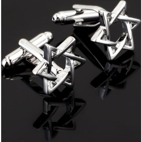 High Quality French silvery Hexagonal Club Cufflink For Mens Shirt Brand suit Cuff Buttons Top sale Cuff Links Jewelry