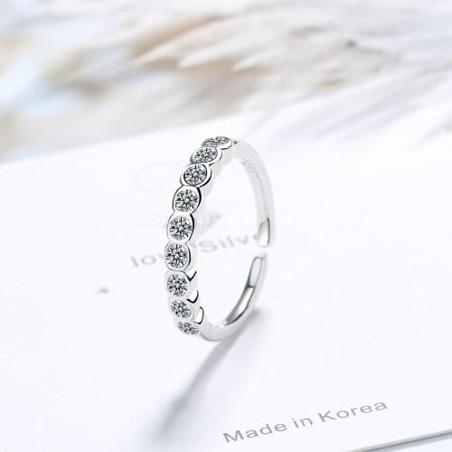 2020 Fashion Luxury 925 Sterling Silver Ring Zircon Wedding Jewelry Rings Engagement For Women jz161