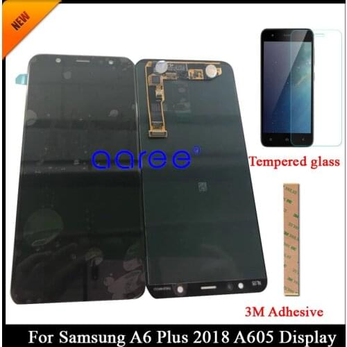 Tested Grade AMOLED LCD Display For SAMSUNG A6 Plus 2018 A605 LCD for Samsung A6 Plus 2018 LCD Screen Touch Digitizer Assembly