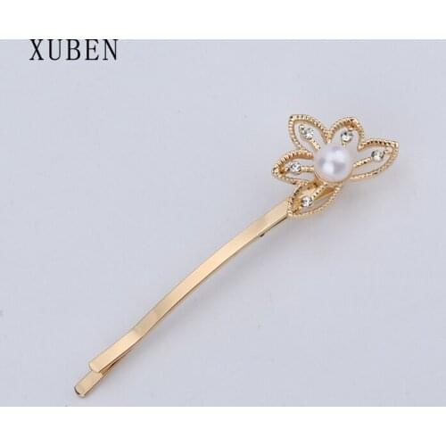 1Pc Letter Hairpins Crystal Shiny Rhinestones flower Hair Clips Women Styling Tool Hairgrip Hair Accessories