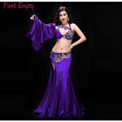Belly Dance Set Original Design New Stage Costumes Race Suit Handmade Professional Oriental Dance Performance Set