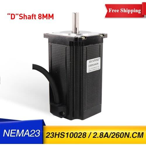 Free shipping 1 pcs 23HS10028 4-lead Nema 23 Stepper Motor 57 motor 2.8A CE ROSH ISO CNC for 3D Printer Robot Foam Plastic Meta