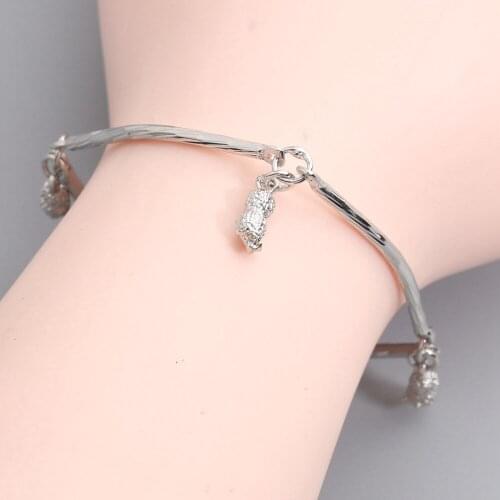 Peanut Fadeless No allergy Silver Pearl Bracelet BY0062