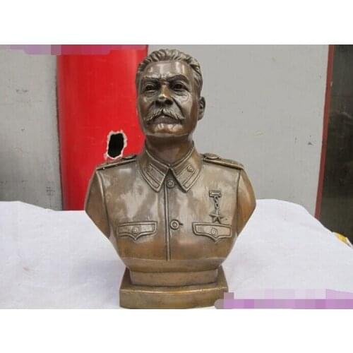 BRONZE COPPER ART POLITICIAN STALIN JOSEPH STATUE GIFT ARTS CRAFTS