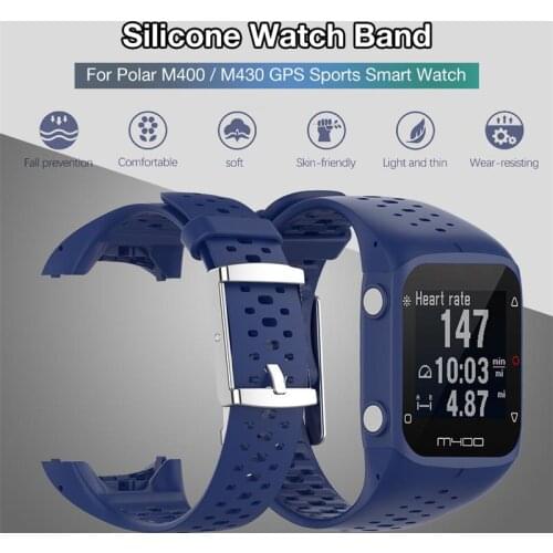 Colorful Replacement Watch Strap For Polar M430 M400 GPS Running Smart Watch Silicone sport Wrist Band For Polar M400