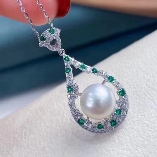 Classical 925 Sterling Silver Pendant Base Settings Mountings Findings Parts for Pearl Crystal Jade Agate Beads Stones