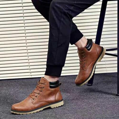 Fashion Mens Casual Shoes Soft Genuine Leather Walking Driving Shoes UK Style Comfortable City Office Daily Boots Men Sneakers