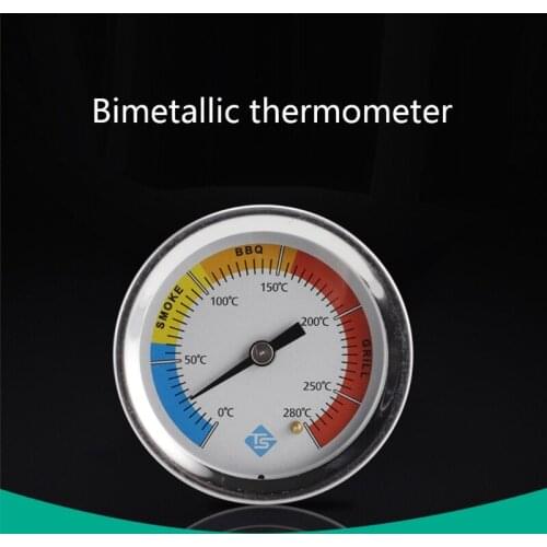 0-280℃ Kitchen Thermometer Stainless Steel Barbecue BBQ Smoker Grill Temperature 87HA