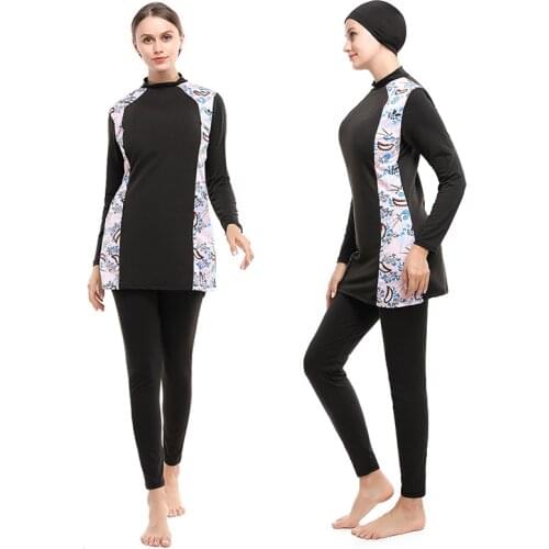 Long Sleeve Diving Set Split Conservative Swimsuit Beach Swimwear Islamic Swimming Suit for Girl Costume Bagno Donna Mussulmana