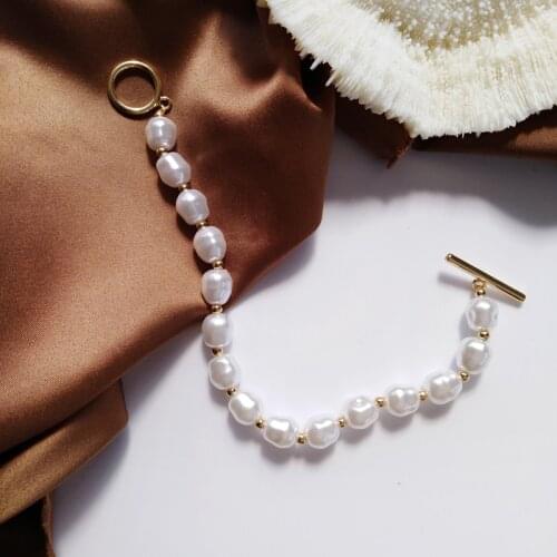 Fashion Temperament Web Celebrity Bracelets Contracted Daily Girlfriends Pearl Bracelet for Women Jewelry Accessories Link Chain