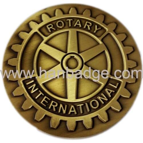 Customized Challenge Coins Custom Souvenir Medal Rotary International Club Metal Medallion Rotaract Club and Interact Club