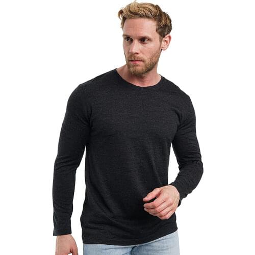 2021 Mens 100% Merino Wool T Shirt Thermal Mens Base Layer Men Merino Wool Shirt 240g Wicking Breathable Anti-Odor Size S-XXL