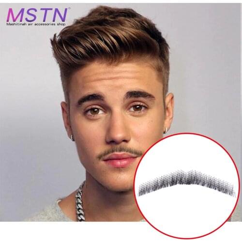 MSTN Lace Beard For Men Cosplay Swiss Lace Invisible Fake Beards SalonChat100% Hair Hand Made Mustache Remy Hair