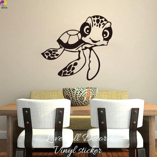 Cartoon Finding Nemo Turtle Wall Sticker Baby Nursery Kids Room Cute Ocean Sea Turtle Animal Decal Bedroom Vinyl Home Decor